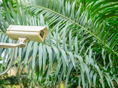 Security camera for monitoring travel place.